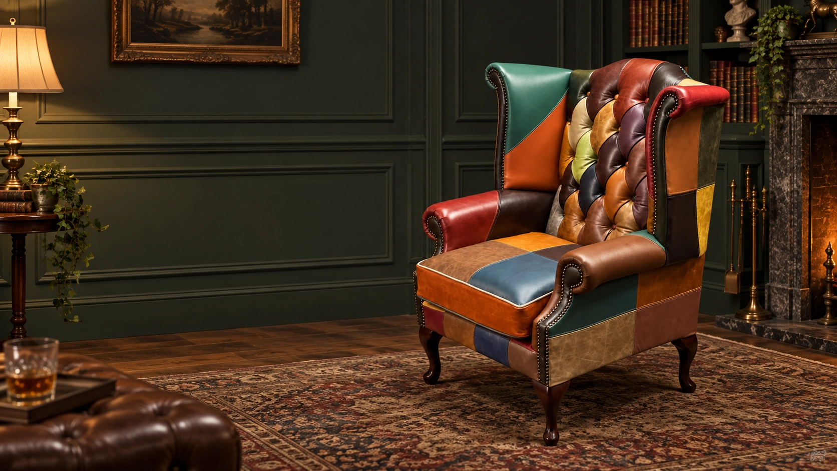 Handcrafted SLW Chesterfields patchwork chair